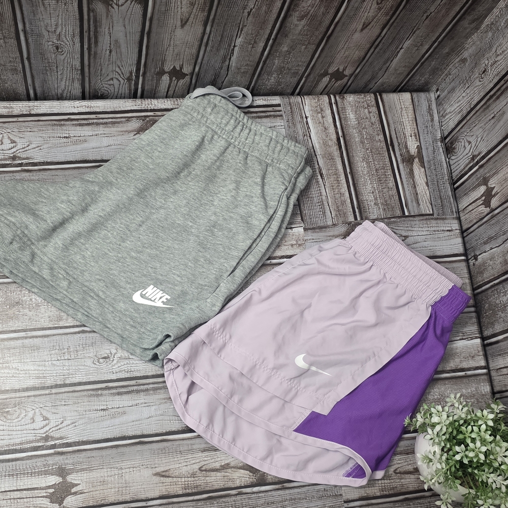 Nike Heather Gray and Lavender Shorts Set